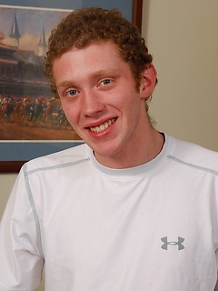 Sexy Alex Grey rubs one out after soccer practice.