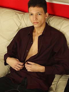 Fit boy Charlie Pride stroking his hard dick on the couch. by BF Collection by BF Collection image #2