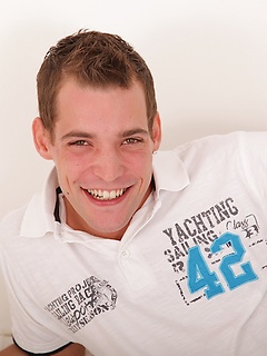College guy Lonny Play busts a nut on his stomach. by BF Collection by BF Collection image #1