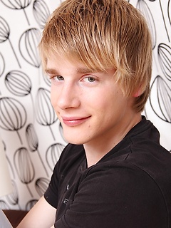 Twink Chris Powers tugs on his hard uncut cock. by BF Collection by BF Collection image #1
