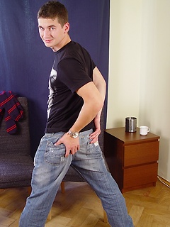 Cute twink Jacob is proud of his hard cock. by BF Collection by BF Collection image #5