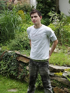 Patrick Bones masturbating his hard cock outdoors. by BF Collection by BF Collection image #1
