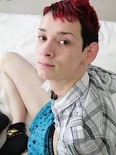 Skinny twink Kyle tugs on his uncut cock. by BF Collection by BF Collection image #6