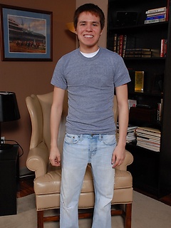 Amateur boy Leon jerks off in the armchair. by BF Collection by BF Collection image #1