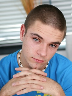 Tattooed hairy boy Brez stroking his hard cock. by BF Collection by BF Collection image #2