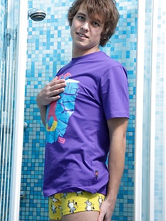 Fit twink Jerome toys his ass in the shower. by BF Collection by BF Collection image #1