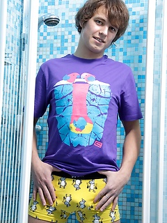 Fit twink Jerome toys his ass in the shower. by BF Collection by BF Collection image #2