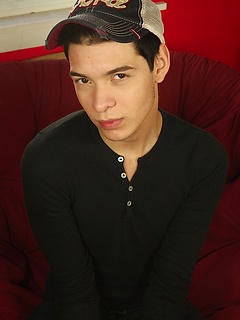 Brown eyed twink Matt strokes his hard cock. by BF Collection by BF Collection image #1