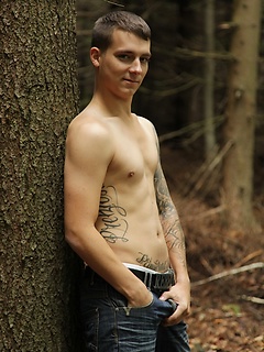 Peter Kone fucking his fleshlight out in the woods. by BF Collection by BF Collection image #4