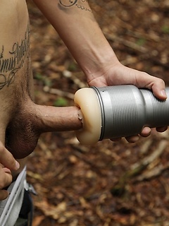 Peter Kone fucking his fleshlight out in the woods. by BF Collection by BF Collection image #12