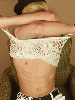 Blond twink Angel Villanueva tugs on his thick cock. by BF Collection by BF Collection image #4