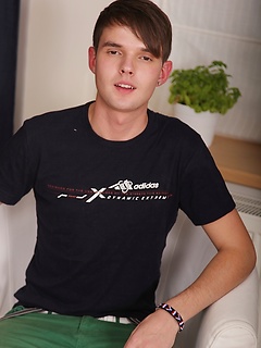 Parker Moore busts a nut all over his smooth chest. by BF Collection by BF Collection image #1