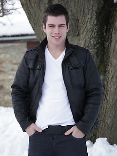 Matty Cole whips out uncut dick on a snowy day. by BF Collection by BF Collection image #1