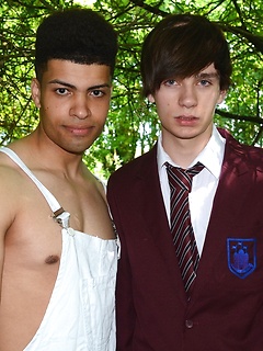 Hot, Fun-Lovin' Schoolboy Picks Up A Big-Dicked Gardener For A Raw Fuck In The Woods! by Staxus by Staxus image #6