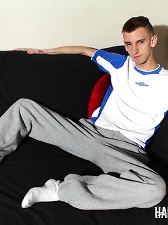 Skinny dude Sky James wanking off his dick by Hard Brit Lads by Hard Brit Lads image #1