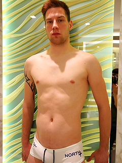 Hung German Max Leider bathing his super fat cock by Bentley Race by Bentley Race image #6