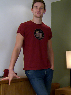 Joel lets Straight Mate Cameron be the 1st Guy to Touch & Wank His Huge Uncut Cock!