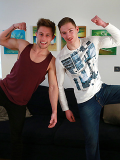 Straight Lad Andrew Sucks his 1st Cock & Lucky Cameron Shows him the Way! by English Lads by English Lads image #1