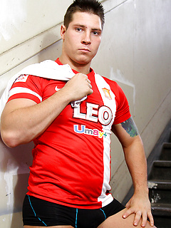 Straight mates - Tom Lucas strips naked in the public stairwell by Bentley Race by Bentley Race image #14