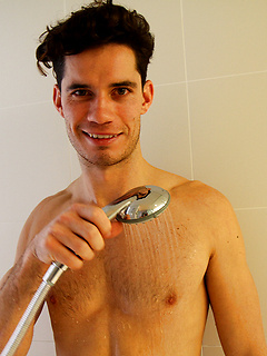 Hung mates in Sydney - Jet Wellington lets it hang out in the shower by Bentley Race by Bentley Race image #13