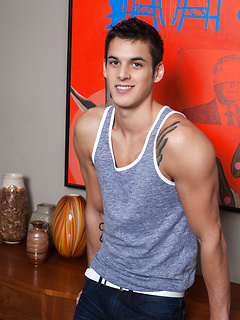 Hot Twink Logan Milano wakes up to jerk his hard cock by Randy Blue by Randy Blue image #1