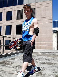Red headed Aussie - Cody James naked on the roof by Bentley Race by Bentley Race image #1