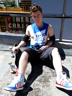 Red headed Aussie - Cody James naked on the roof by Bentley Race by Bentley Race image #2