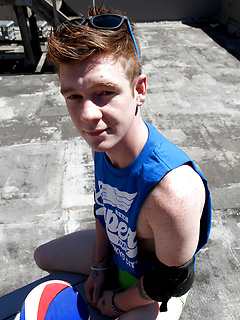 Red headed Aussie - Cody James naked on the roof by Bentley Race by Bentley Race image #4