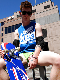 Red headed Aussie - Cody James naked on the roof by Bentley Race by Bentley Race image #6