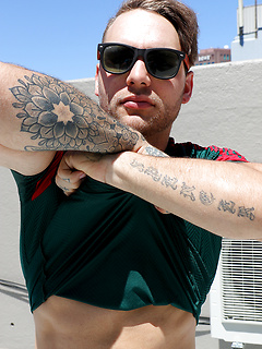 Straight Aussie Hunter Jones - Naked on the Roof by Bentley Race by Bentley Race image #8