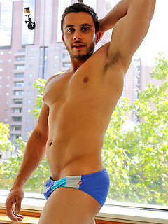 Aussie muscle boy James Nowak stroking in the hot tub by Bentley Race by Bentley Race image #3