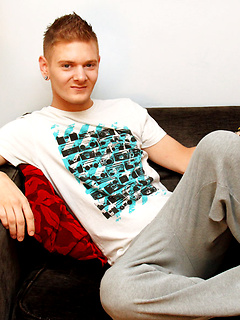 Gay amateur lad Shaun Mann stops by for an interview and a solo cock stroking! by BlakeMason by BlakeMason image #1