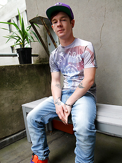 Naked on an inner city balcony - Cody James by Bentley Race by Bentley Race image #1
