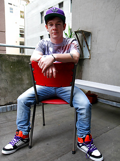 Naked on an inner city balcony - Cody James by Bentley Race by Bentley Race image #3