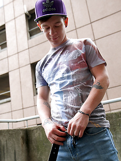 Naked on an inner city balcony - Cody James by Bentley Race by Bentley Race image #5