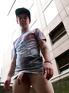 Naked on an inner city balcony - Cody James by Bentley Race by Bentley Race image #11