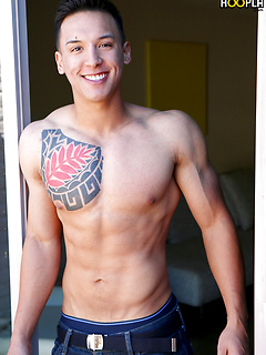 Tall Tattoo STUD Gabriel Jerks OFF