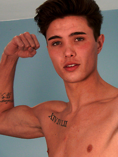 Straight Athletic Casias Reveals His Lean Ripped Body, Massive Uncut Cock and Cums! by English Lads by English Lads image #3