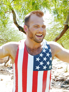 Two Horny Muscle Jocks celebrate their 4th of July with sweaty, park horseplay before heading home for a firework, freedom-fuck finale. by Man Royale by Man Royale image #3