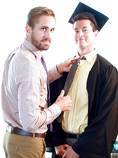 Sexy Step Dad takes graduation photos of his step son before sucking his big cock and sliding it in his daddy ass. by Man Royale by Man Royale image #2