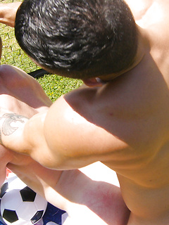 After soccer drills, Cute Jock Bottom scores on Hot Muscle Top. by Man Royale by Man Royale image #14